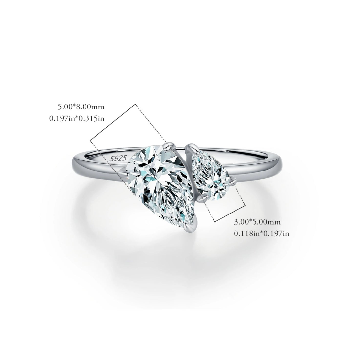 Water Drop Zircon Ring - MARCOSELLE