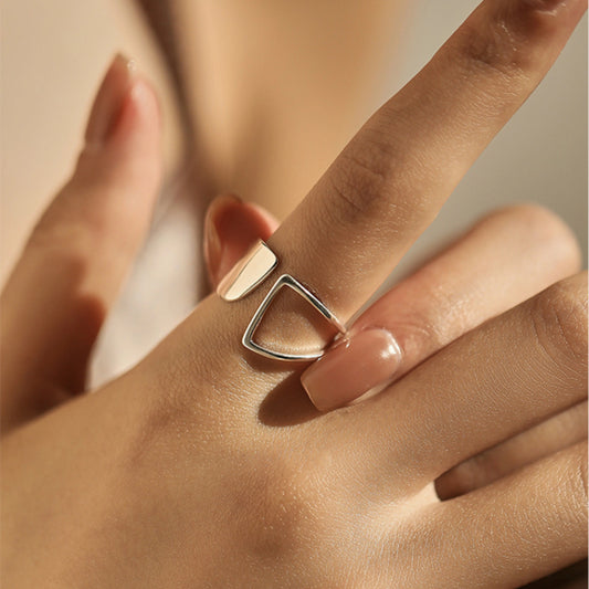 Asymmetry Hollow Out Adjustable Ring - MARCOSELLE