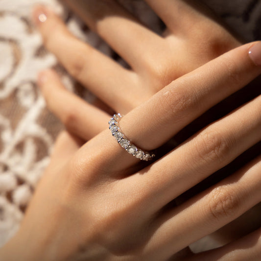 Moissanite Dazzling Eternity Ring MARCOSELLE