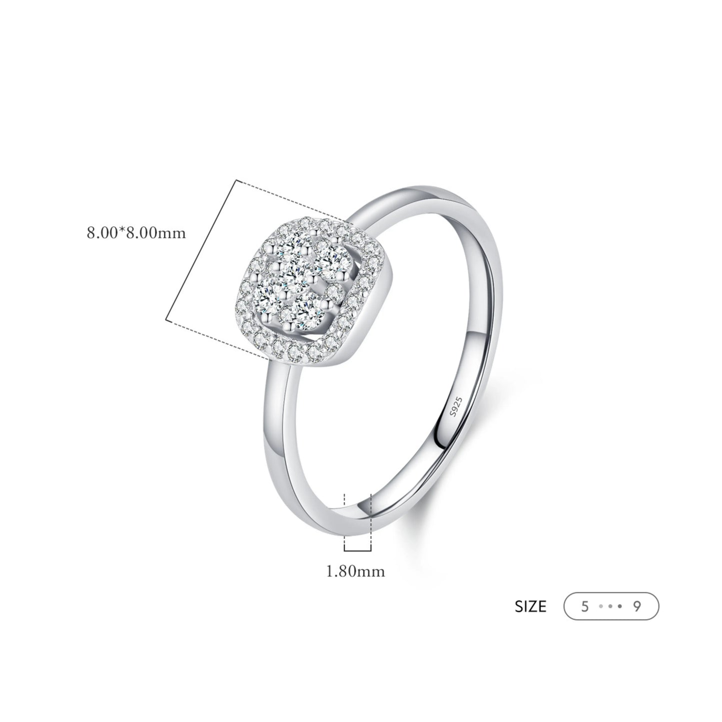 D Color Pave Moissanite Ring MARCOSELLE