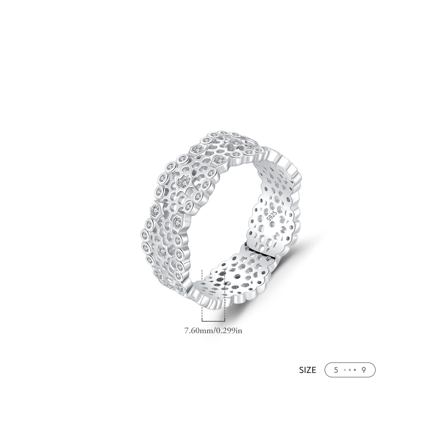 Geometric Zircon Cocktail Ring MARCOSELLE