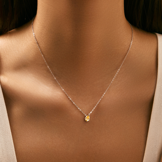 Water Drop Zirconia Necklace