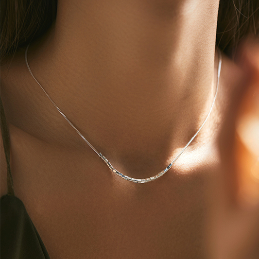 Small Square Pendant Necklace