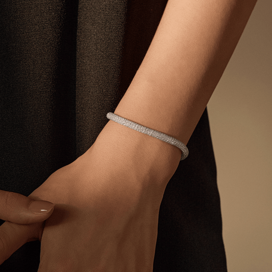 Shinning Reticular Full Zirconia Weave Bracelet