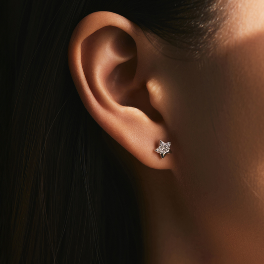 Mirror Star Stud Earrings