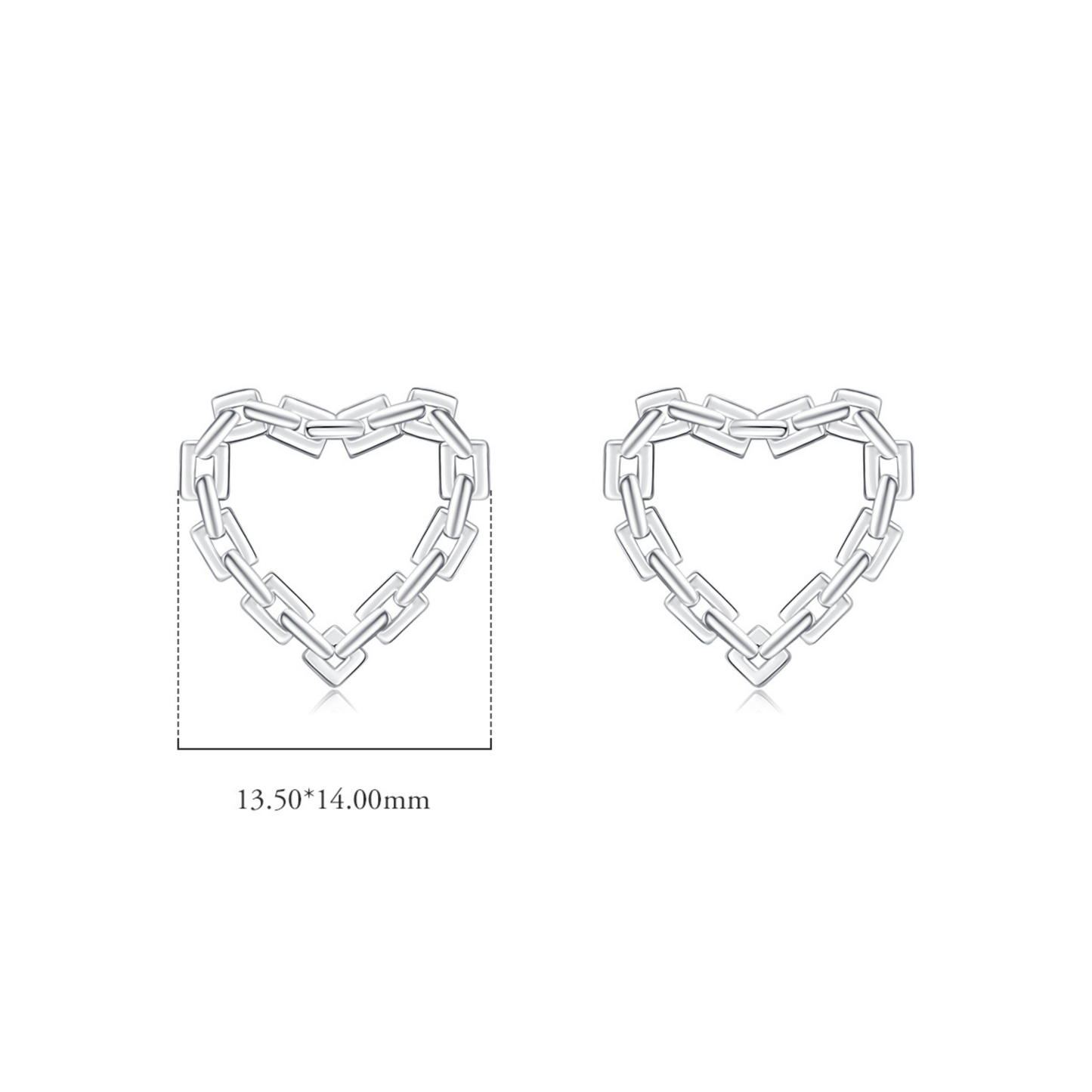 Classic Hearts Lock Hoop Earrings