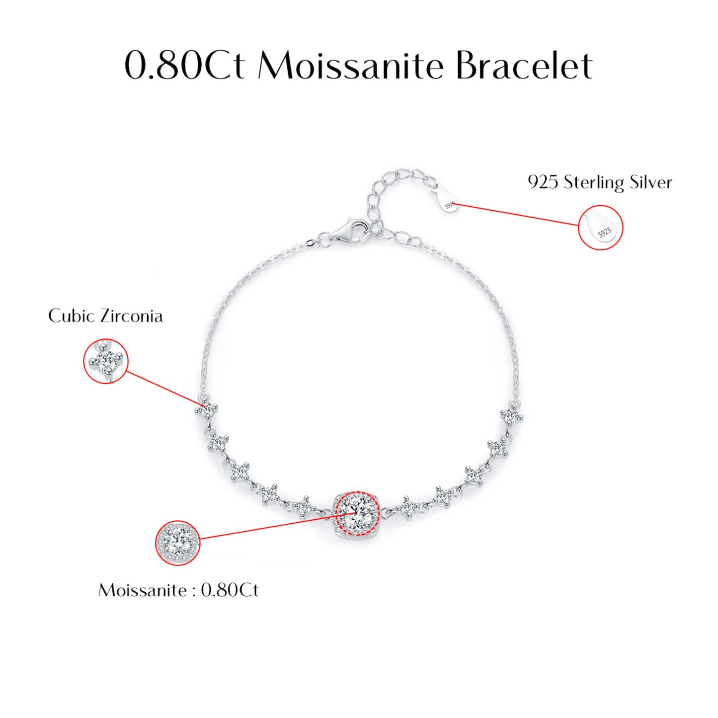 Moissanite Luxury Bracelet - MARCOSELLE