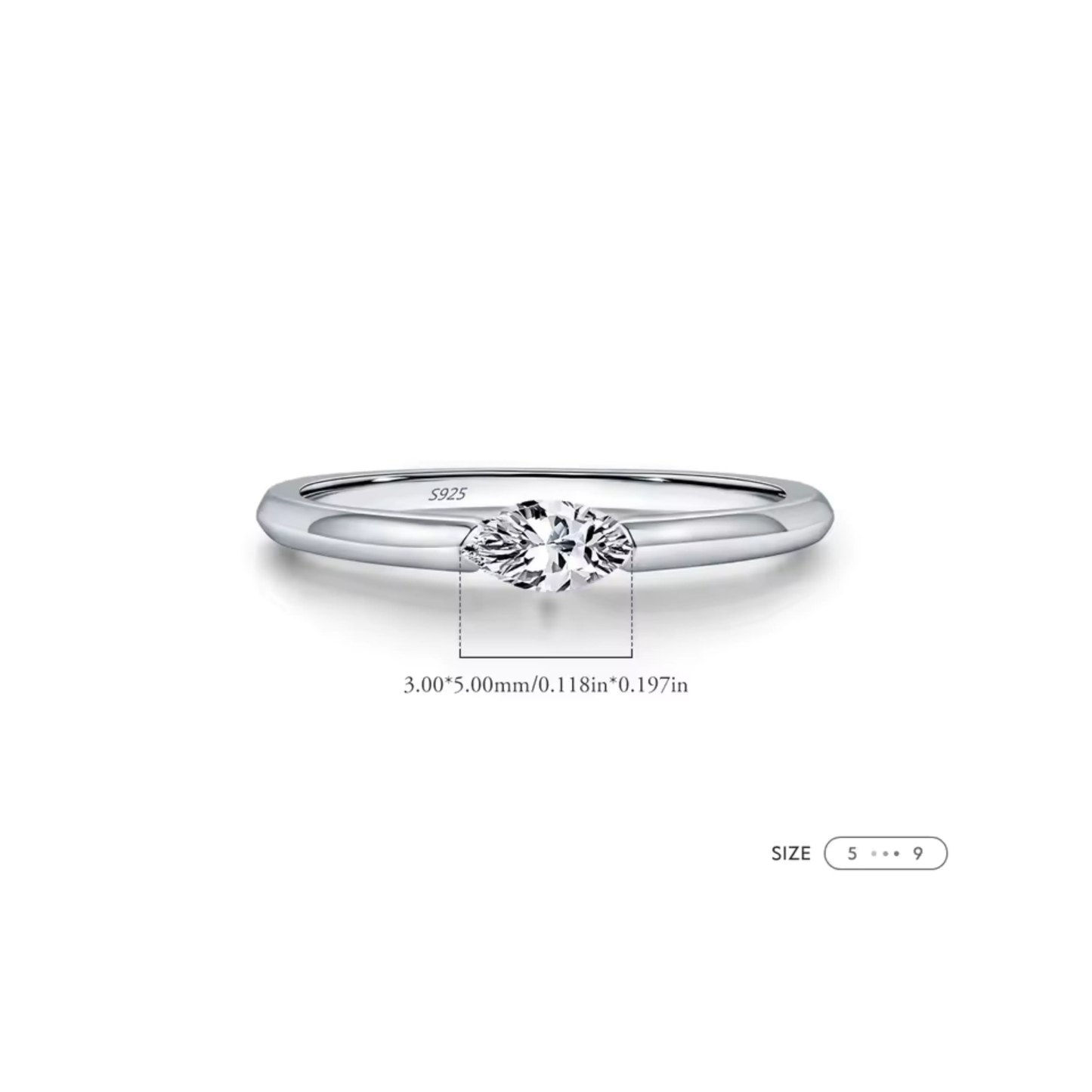 Marquise Cut Cubic Zirconia Ring MARCOSELLE