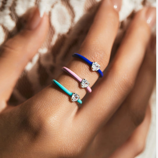 Colorful Heart Rings - MARCOSELLE