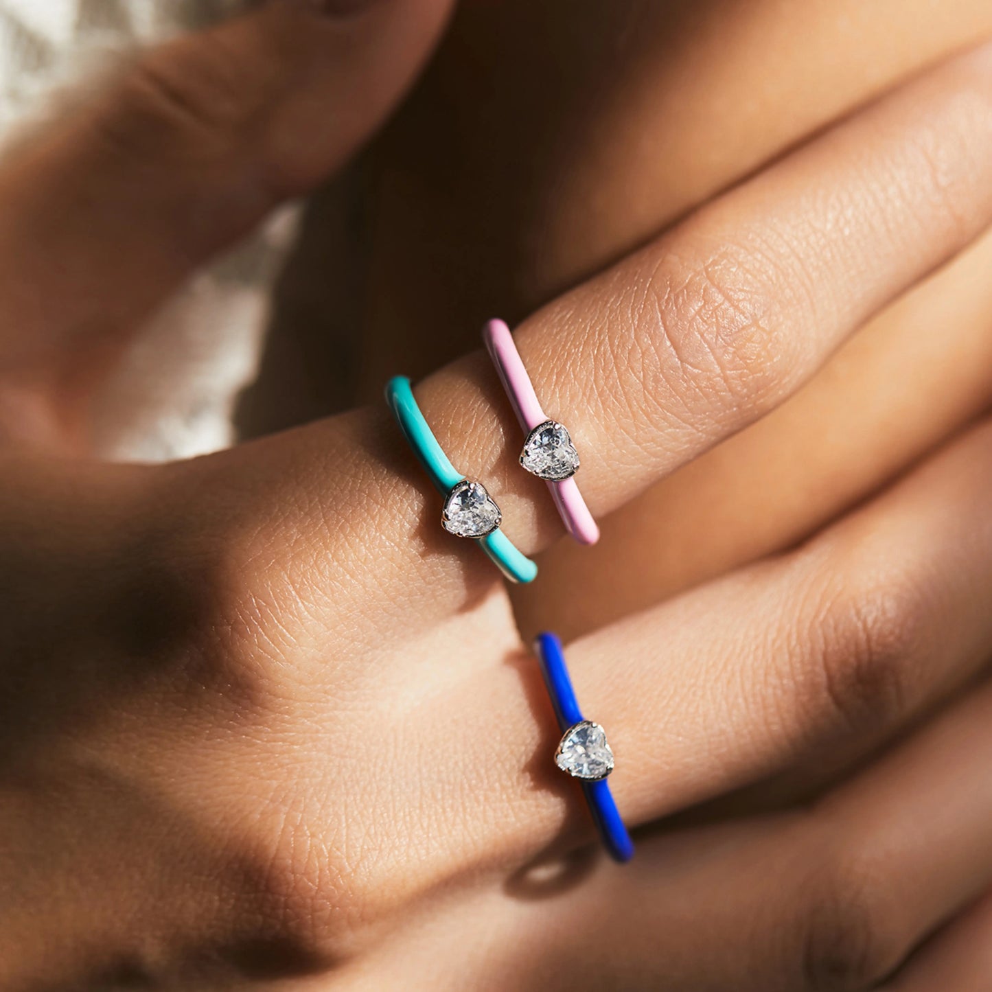 Colorful Heart Rings - MARCOSELLE
