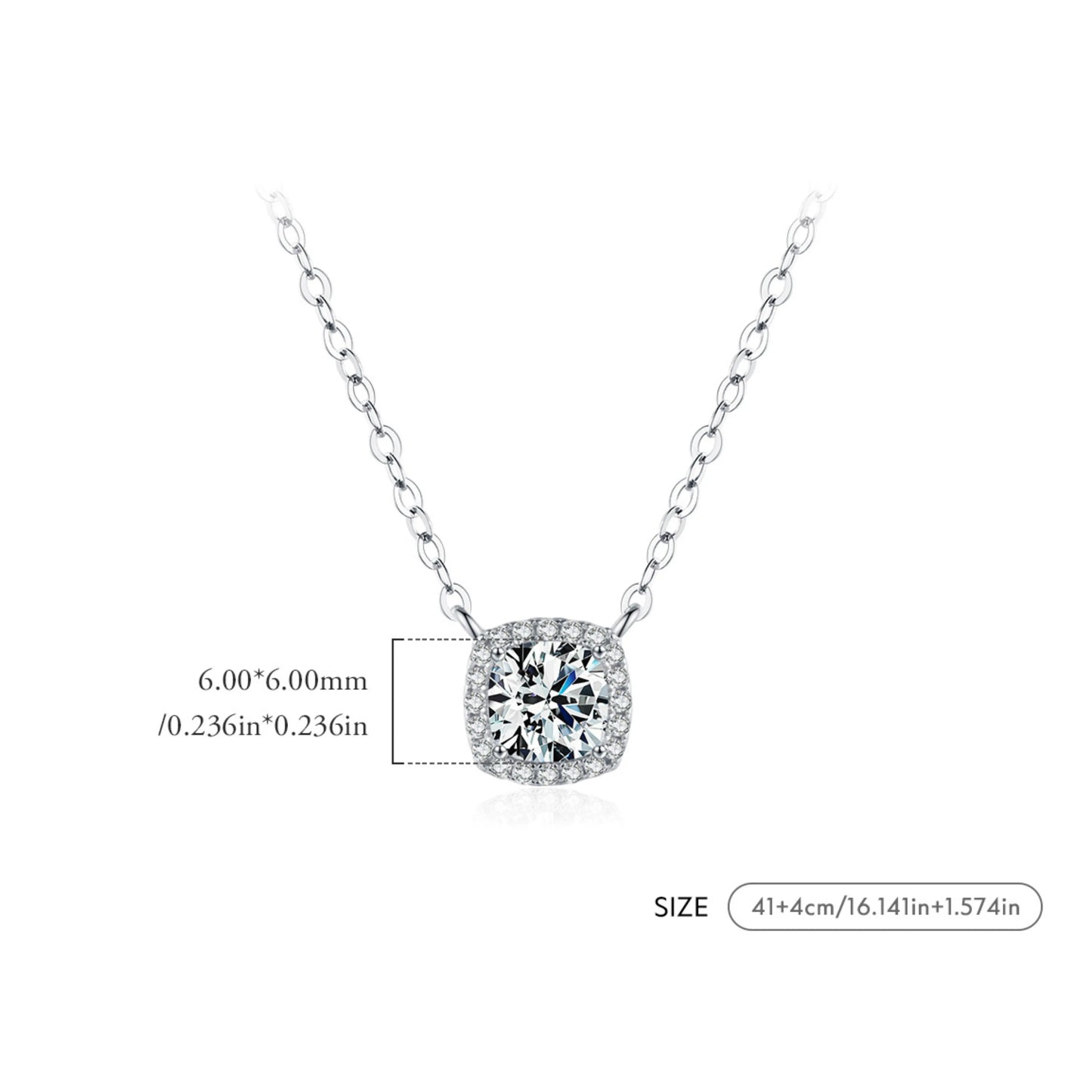 Moissanite Pendant Necklace MARCOSELLE