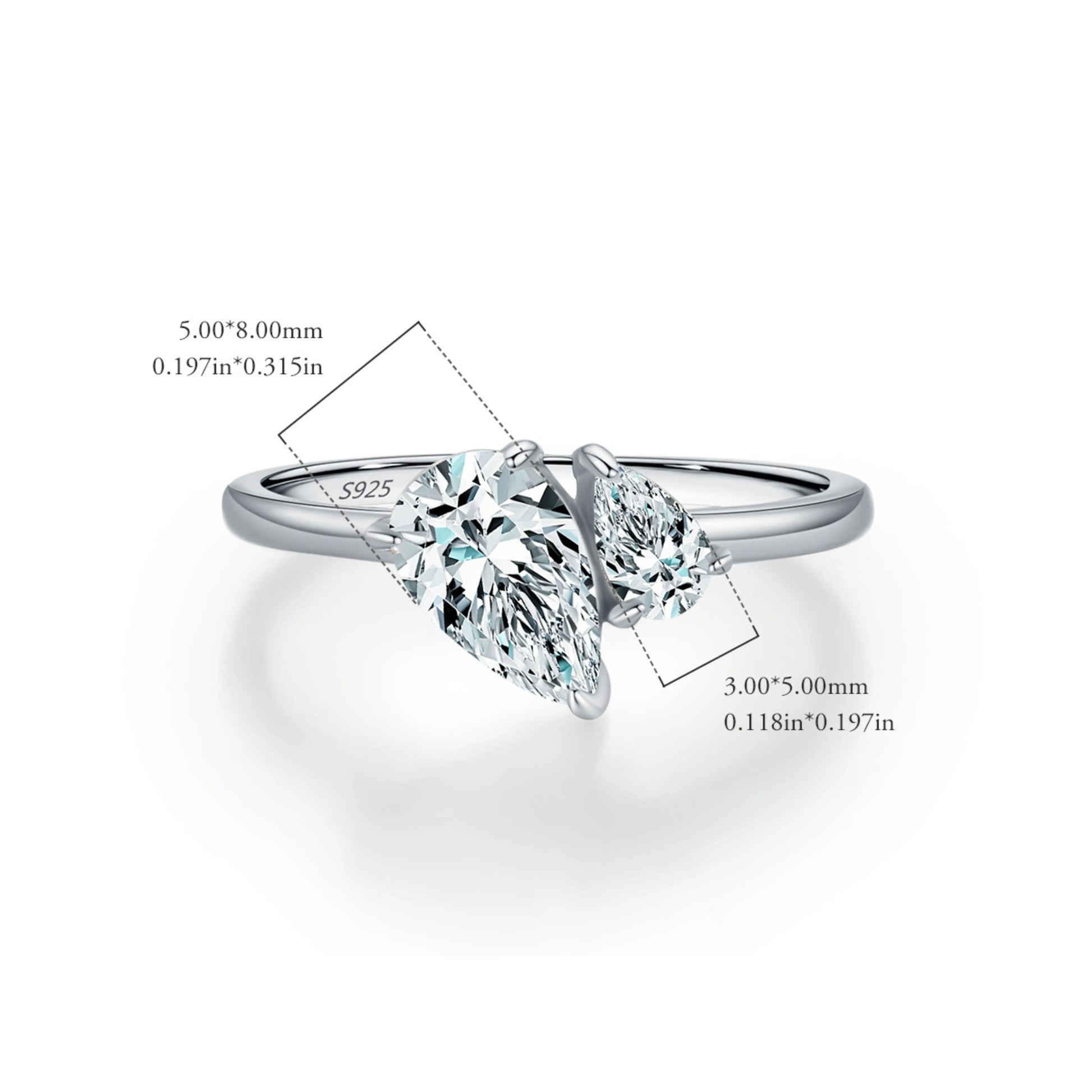 Water Drop Zircon Ring - MARCOSELLE