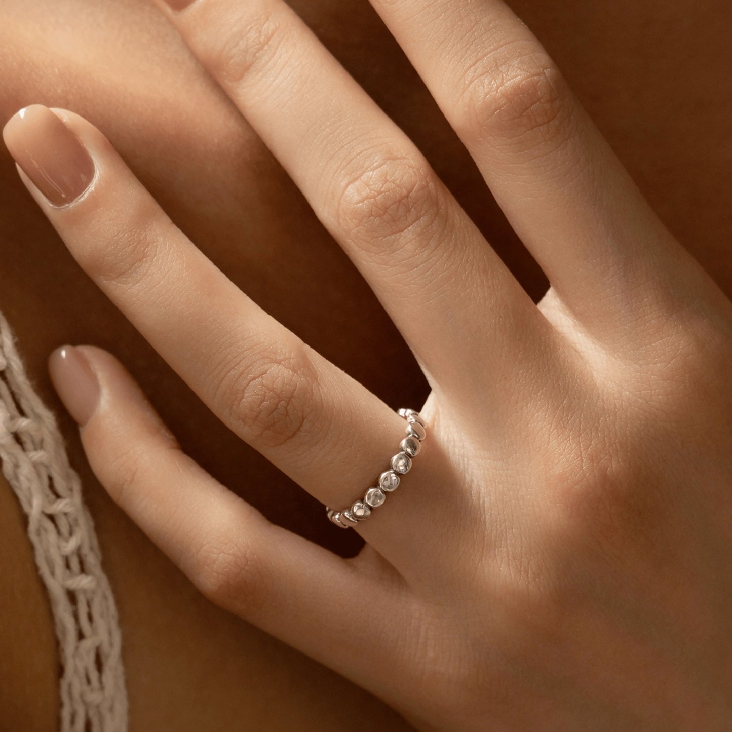 Vintage Beaded Eternity Band - MARCOSELLE