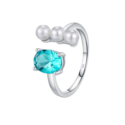 Crystal Pearl Ring - MARCOSELLE