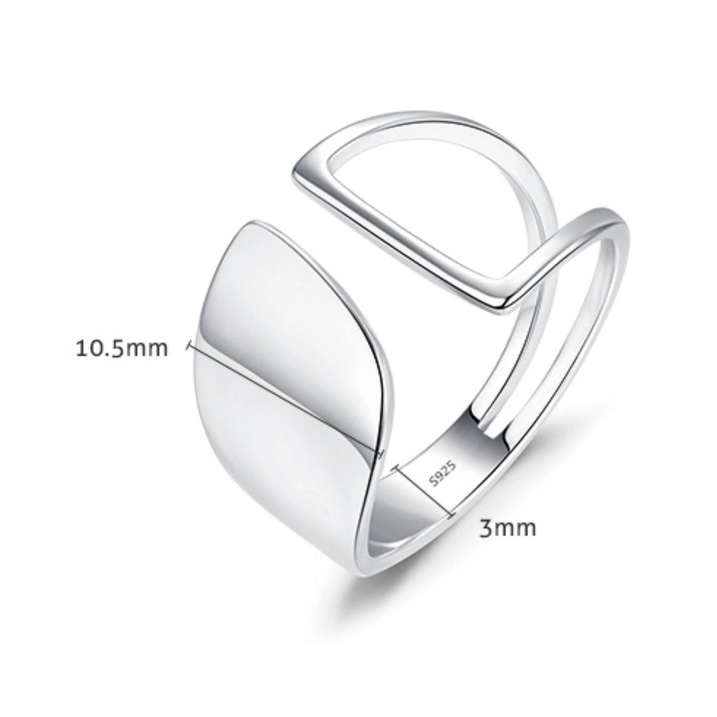 Asymmetry Hollow Out Adjustable Ring - MARCOSELLE