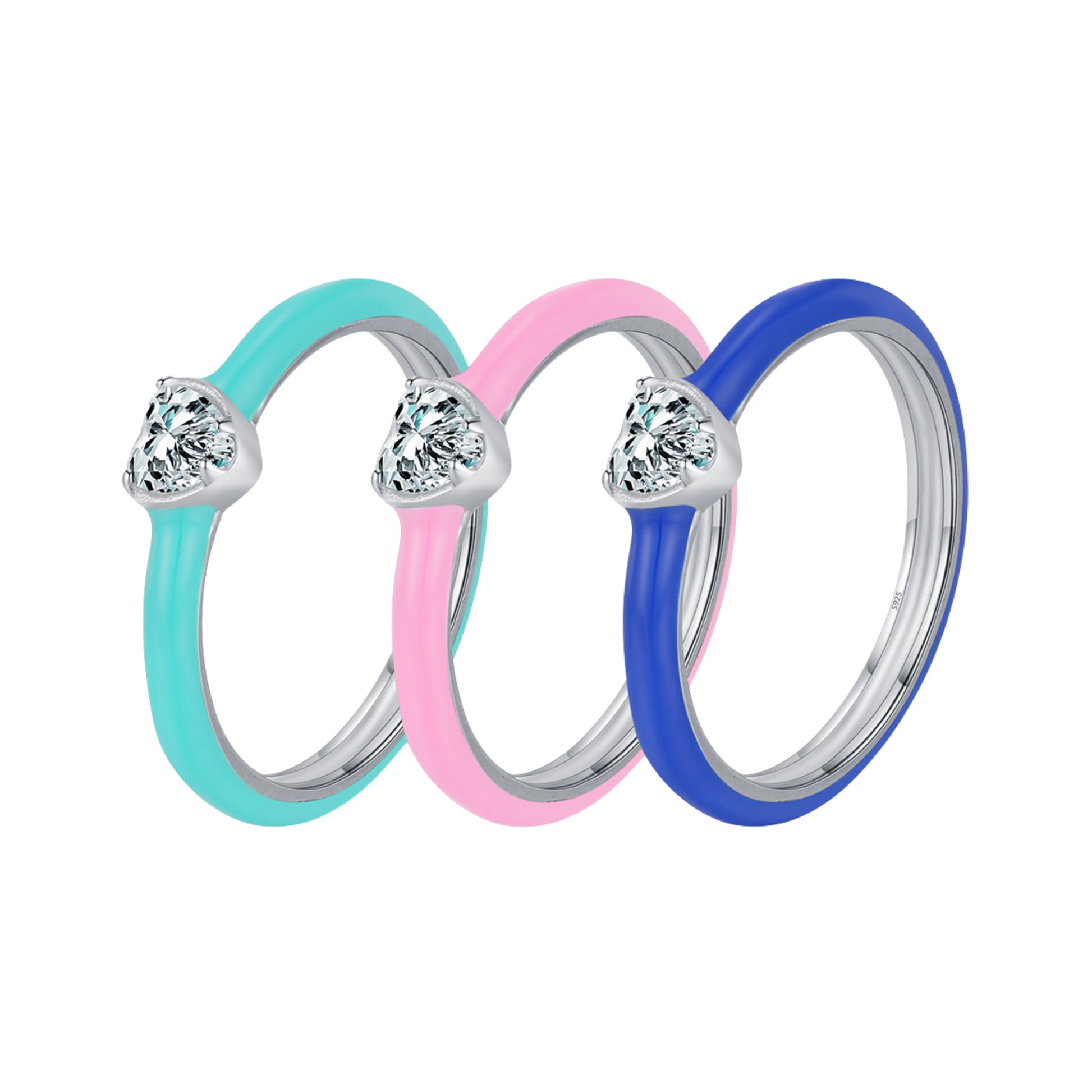 Colorful Heart Rings - MARCOSELLE