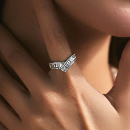 Sparkling Arrow CZ Eternity Band - MARCOSELLE