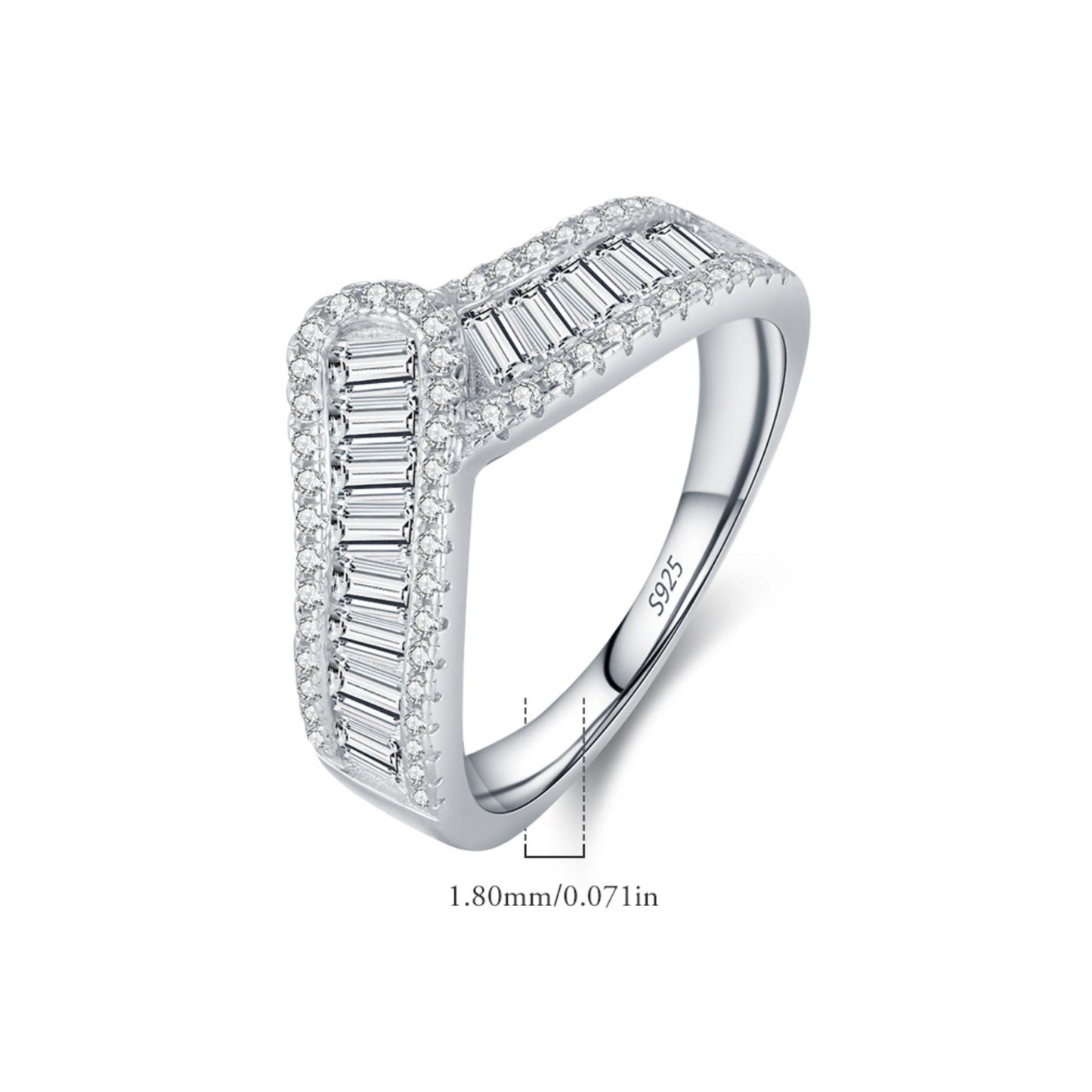 Sparkling Arrow CZ Eternity Band - MARCOSELLE