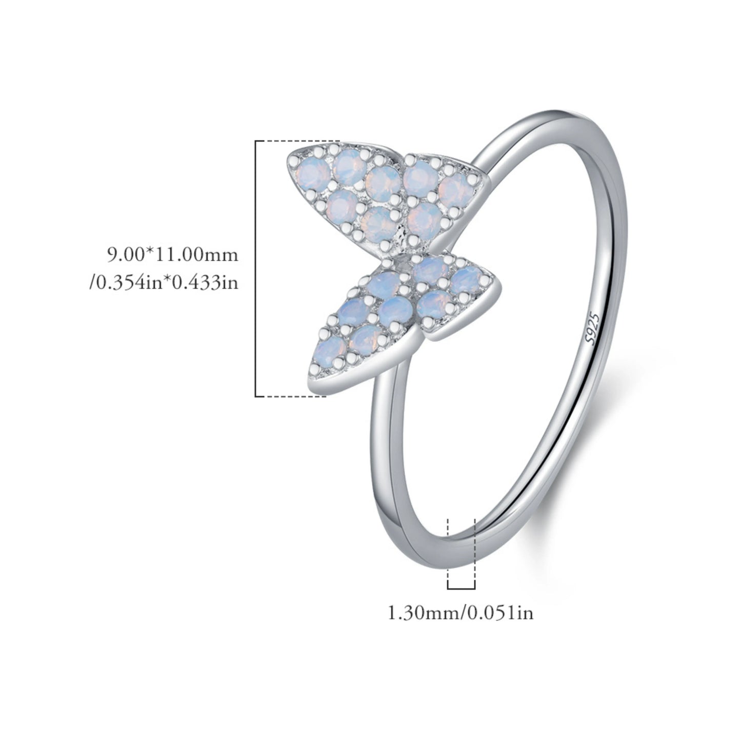 Blue Butterfly Ring - MARCOSELLE