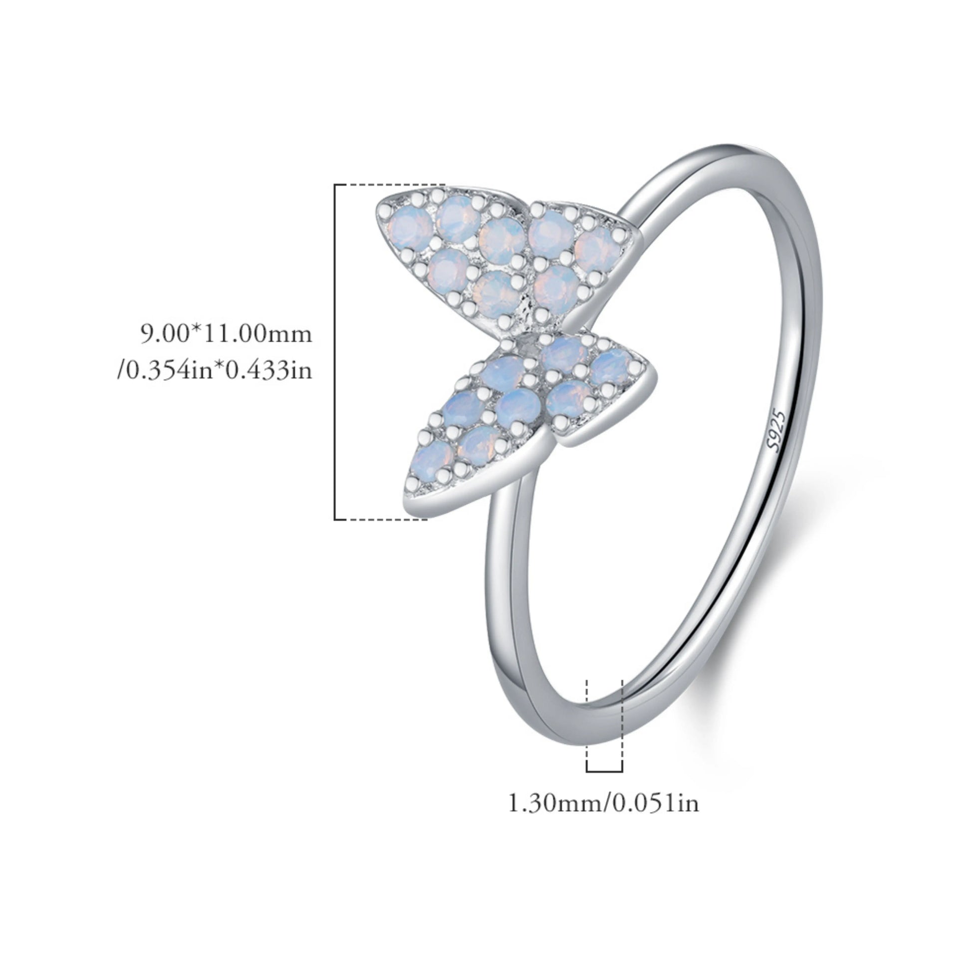 Blue Butterfly Ring - MARCOSELLE