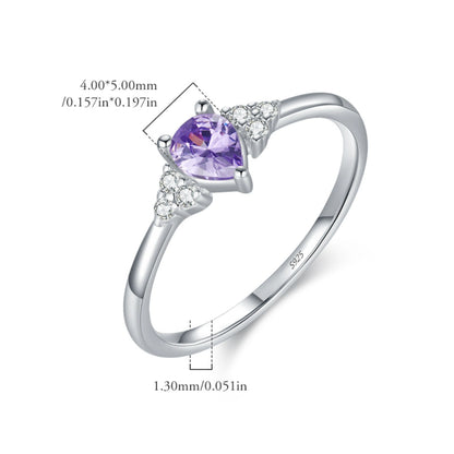 Purple Water Drop CZ Cocktail Ring - MARCOSELLE