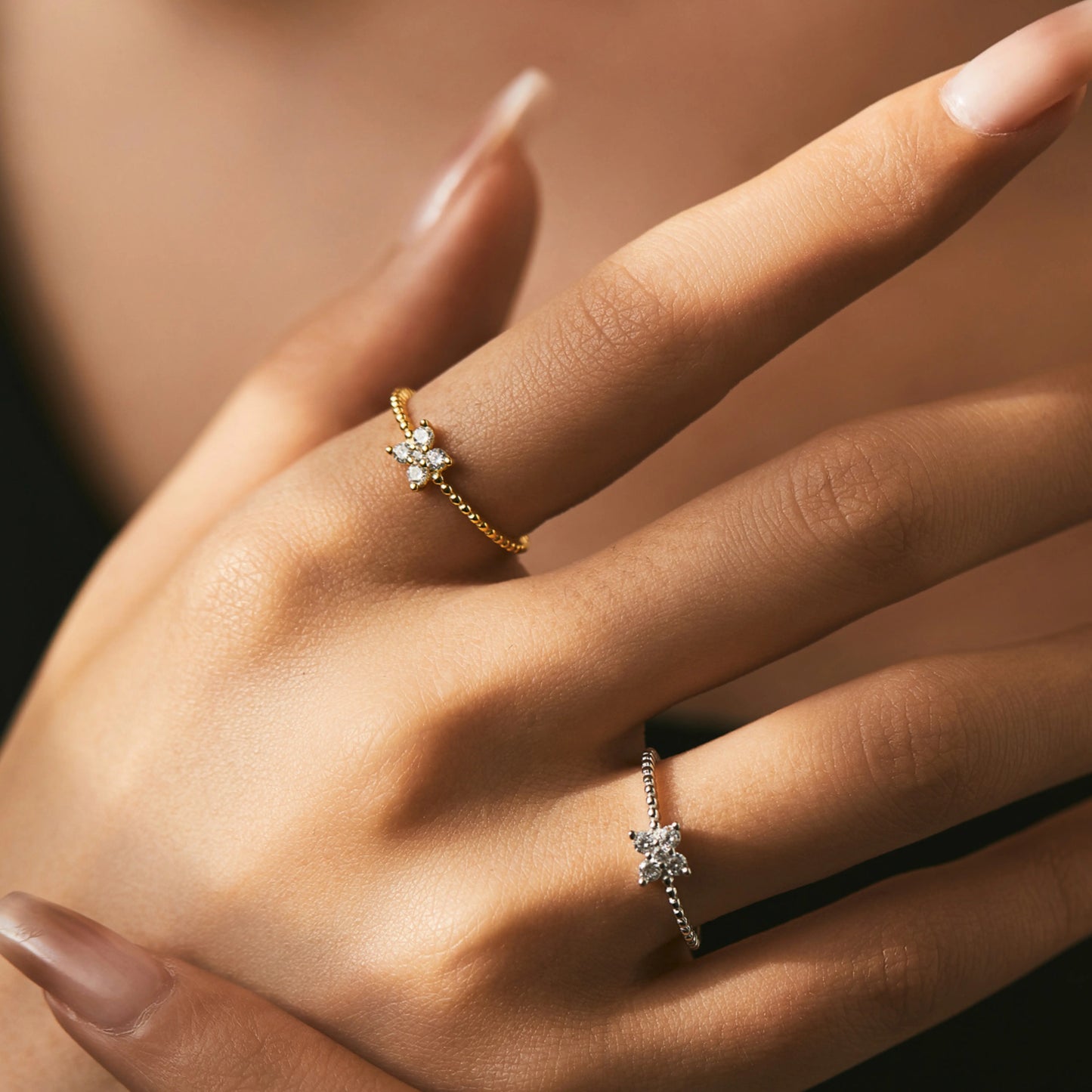 Four Leaf Clover Moissanite Ring - MARCOSELLE