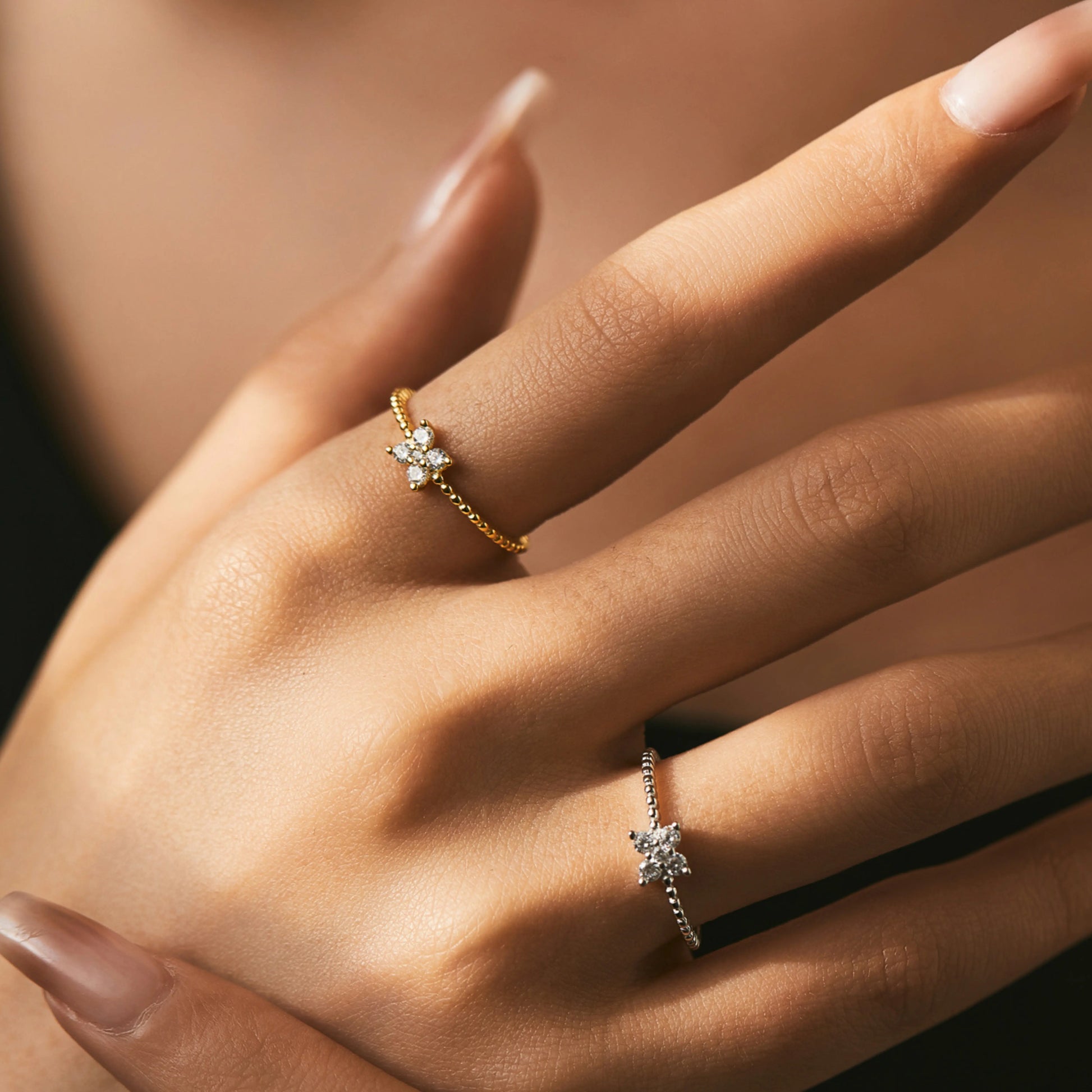 Four Leaf Clover Moissanite Ring - MARCOSELLE