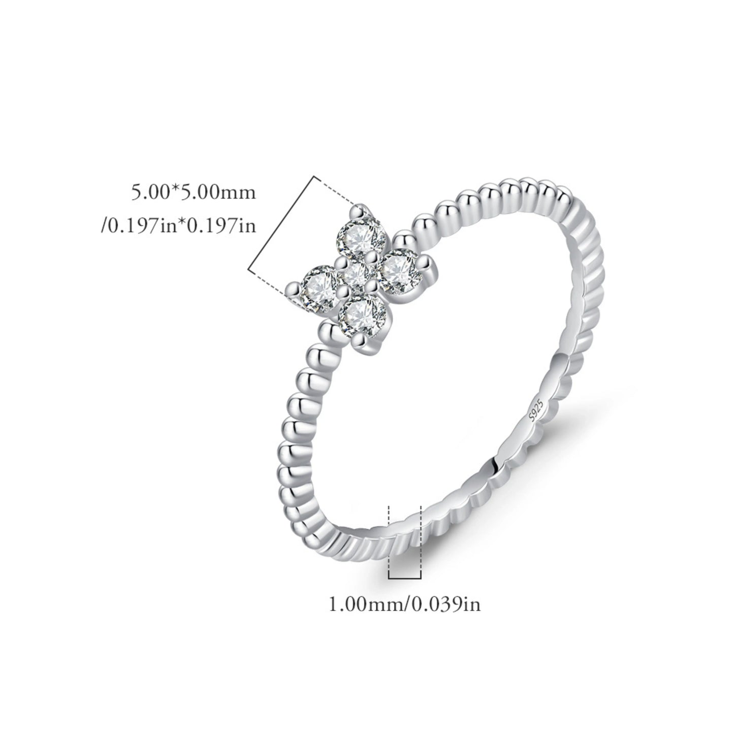 Four Leaf Clover Moissanite Ring - MARCOSELLE