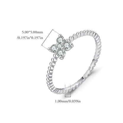 Four Leaf Clover Moissanite Ring - MARCOSELLE