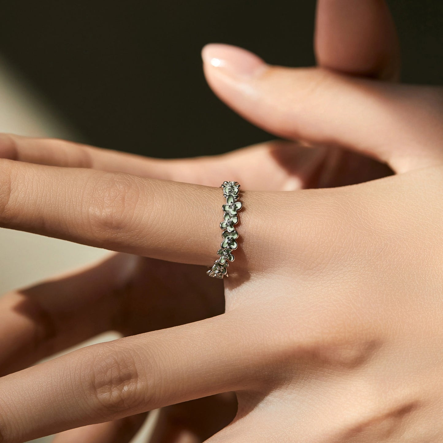 Green Enamel Ring - MARCOSELLE