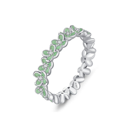 Green Enamel Ring - MARCOSELLE