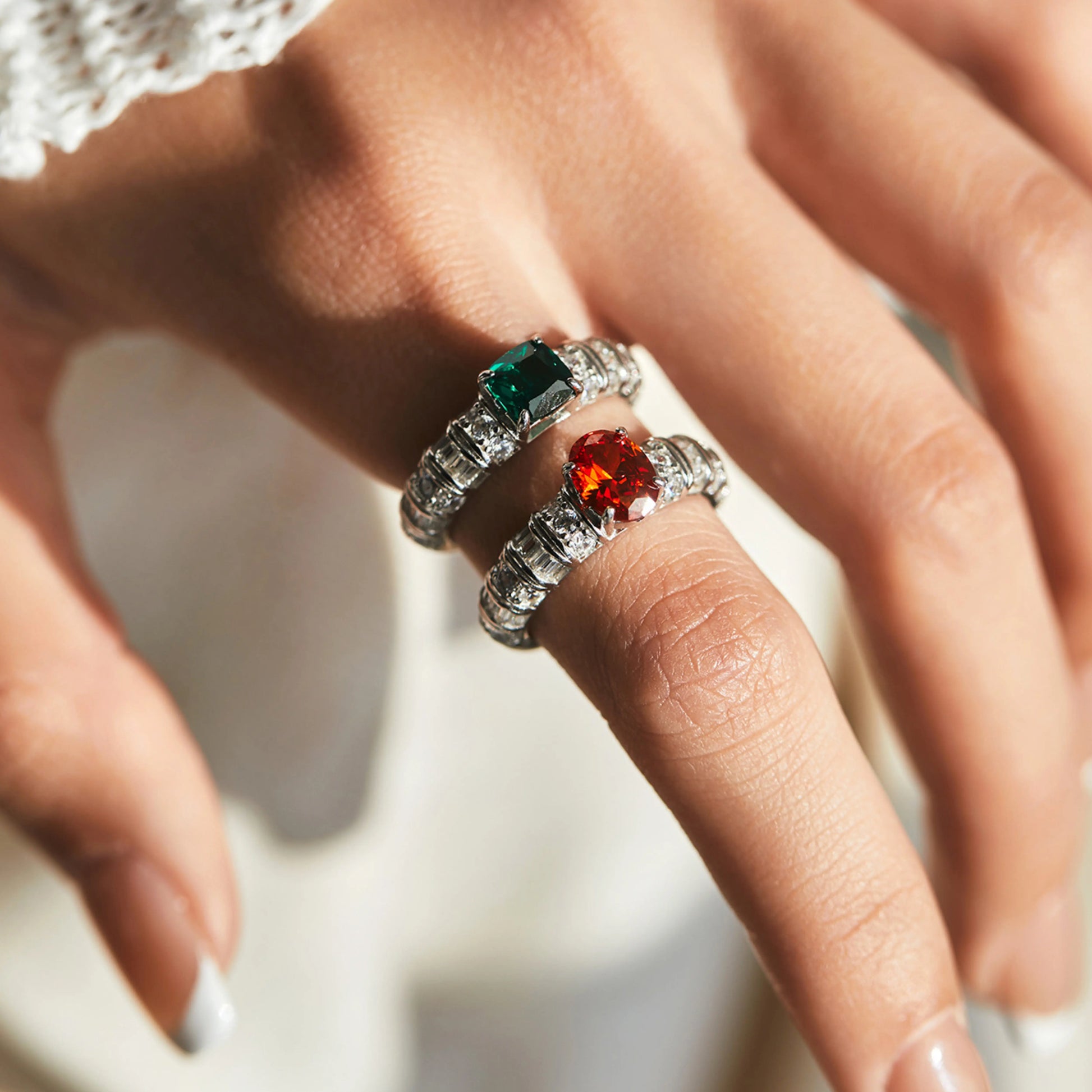 Baguette Cut Zirconia Ring - MARCOSELLE