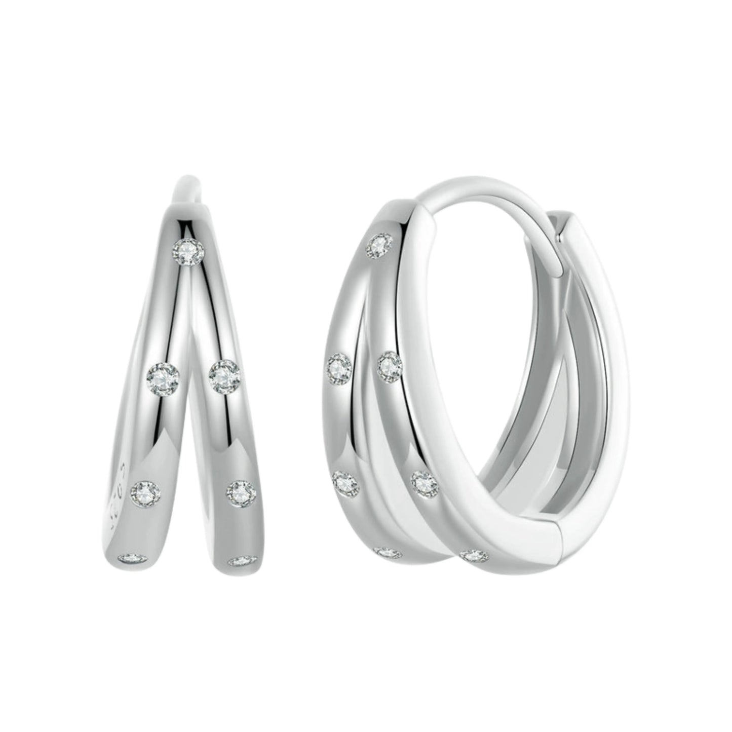 Split Hoop Huggie Earrings - MARCOSELLE
