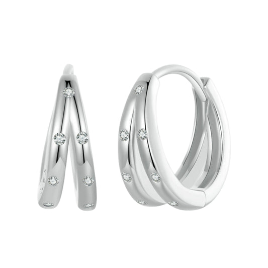 Split Hoop Huggie Earrings - MARCOSELLE