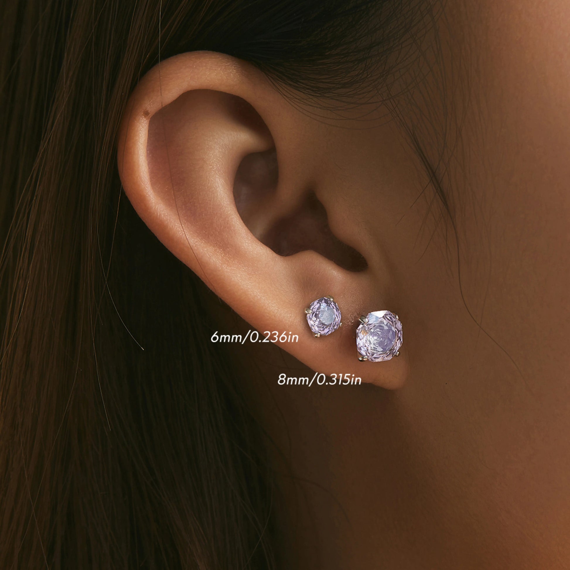 Multi-Color Zirconia Stud Earrings - MARCOSELLE