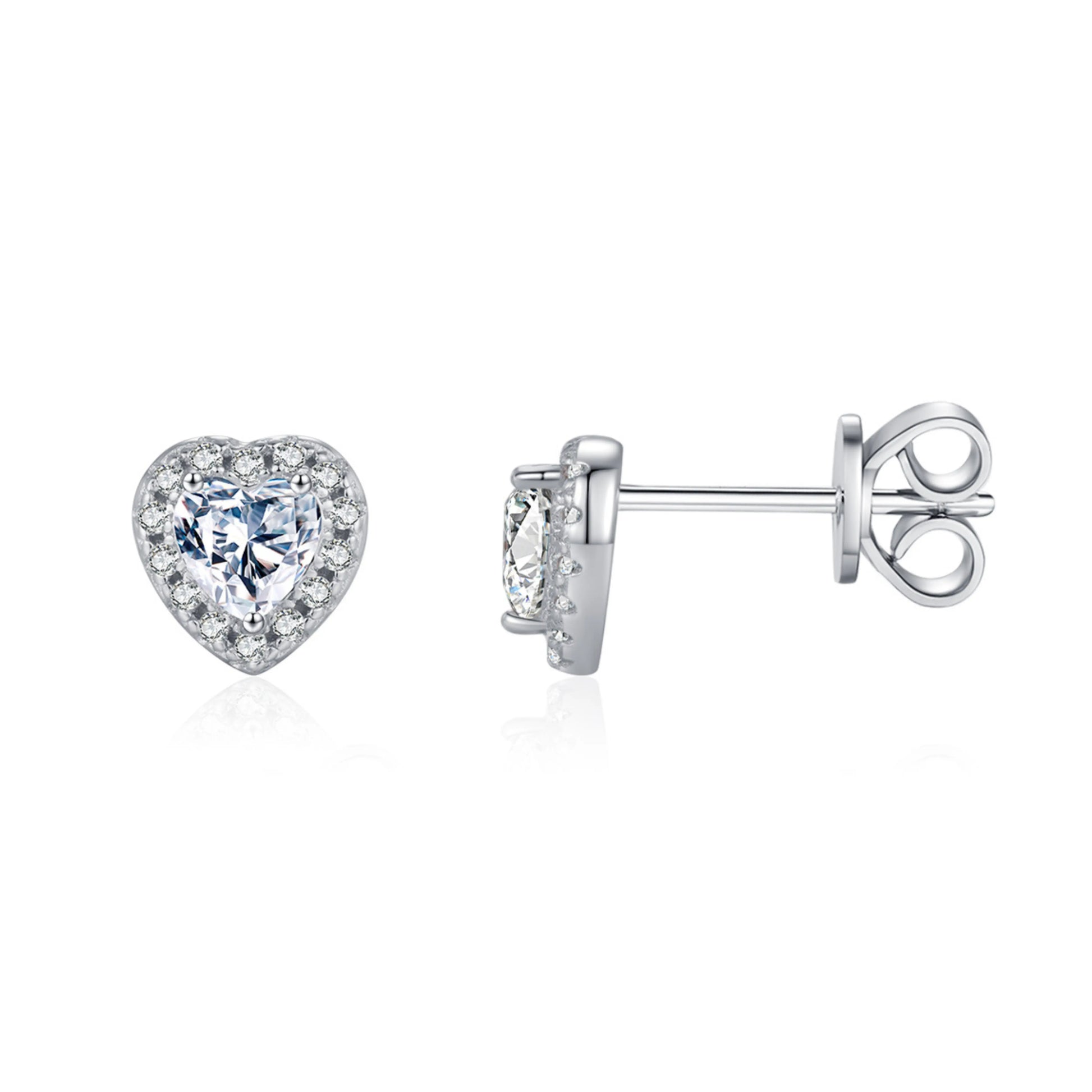 Heart Cut Stud Earrings - MARCOSELLE