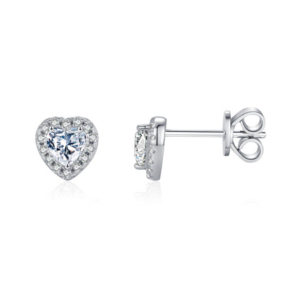 Heart Cut Stud Earrings - MARCOSELLE