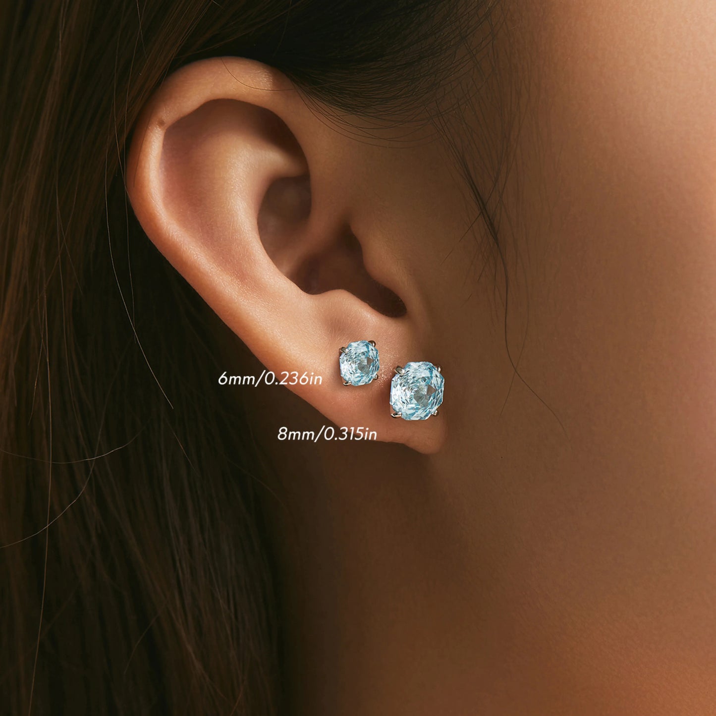 Multi-Color Zirconia Stud Earrings - MARCOSELLE