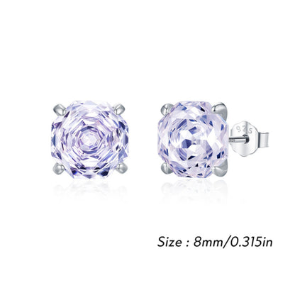 Multi-Color Zirconia Stud Earrings - MARCOSELLE