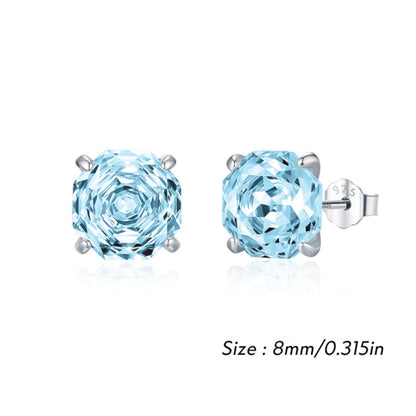 Multi-Color Zirconia Stud Earrings - MARCOSELLE