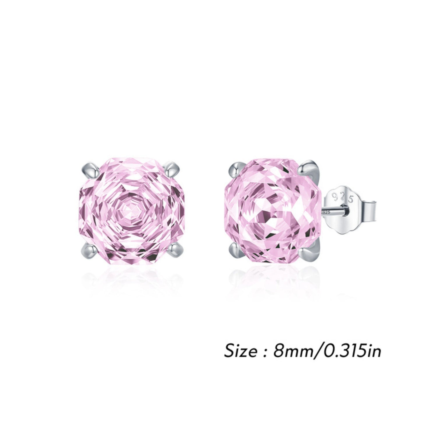 Multi-Color Zirconia Stud Earrings - MARCOSELLE