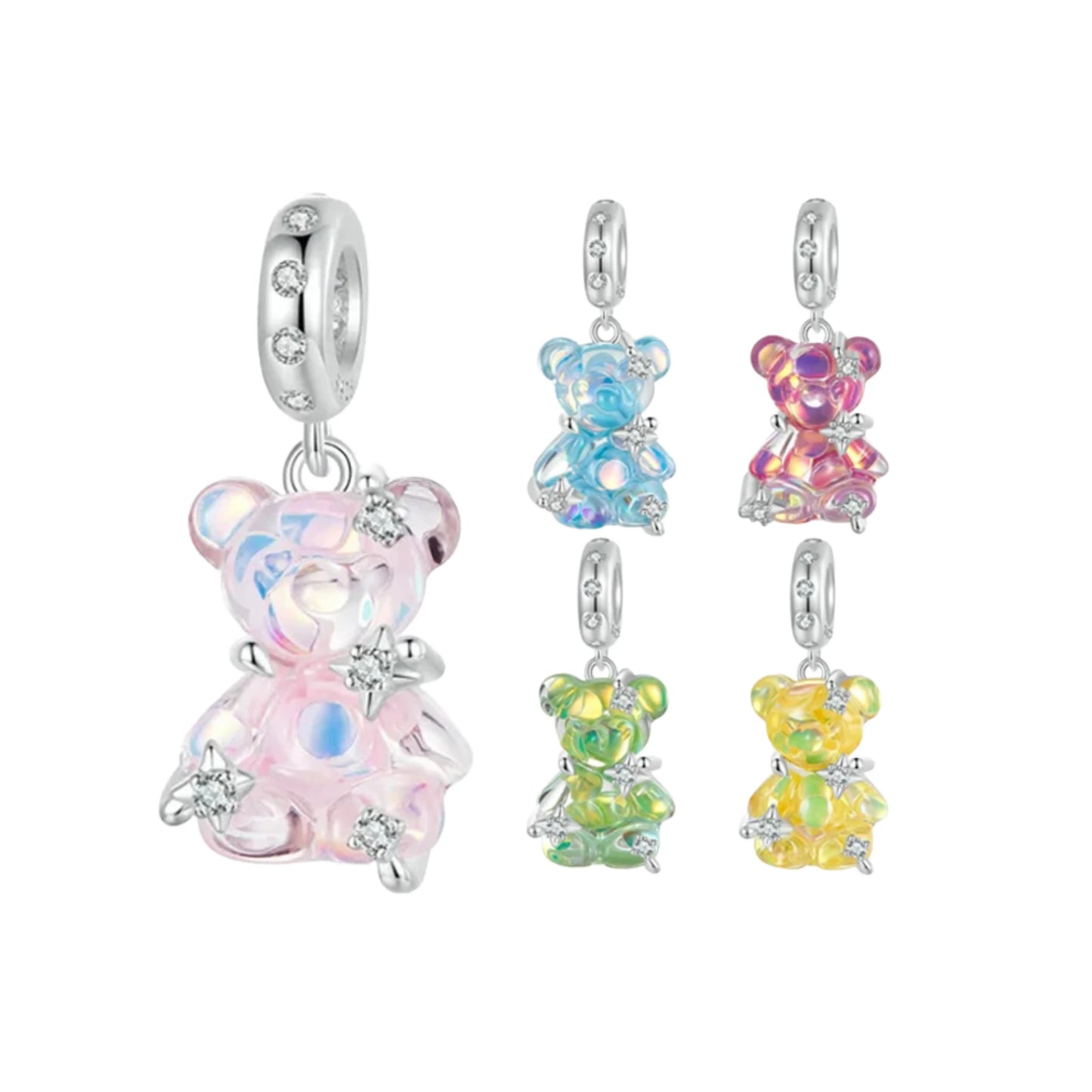 Dreamy Bear Inlaid Stars Charm - MARCOSELLE
