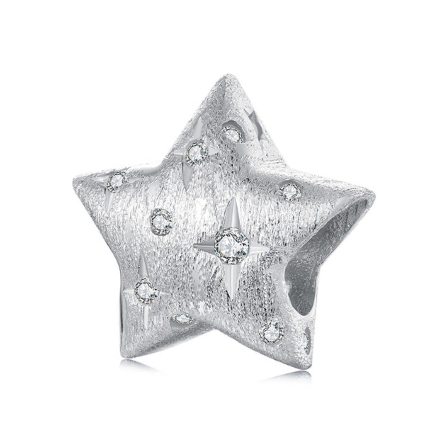 Iris Flower, Star & Heart CZ Charm - MARCOSELLE