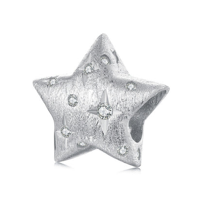 Iris Flower, Star & Heart CZ Charm - MARCOSELLE