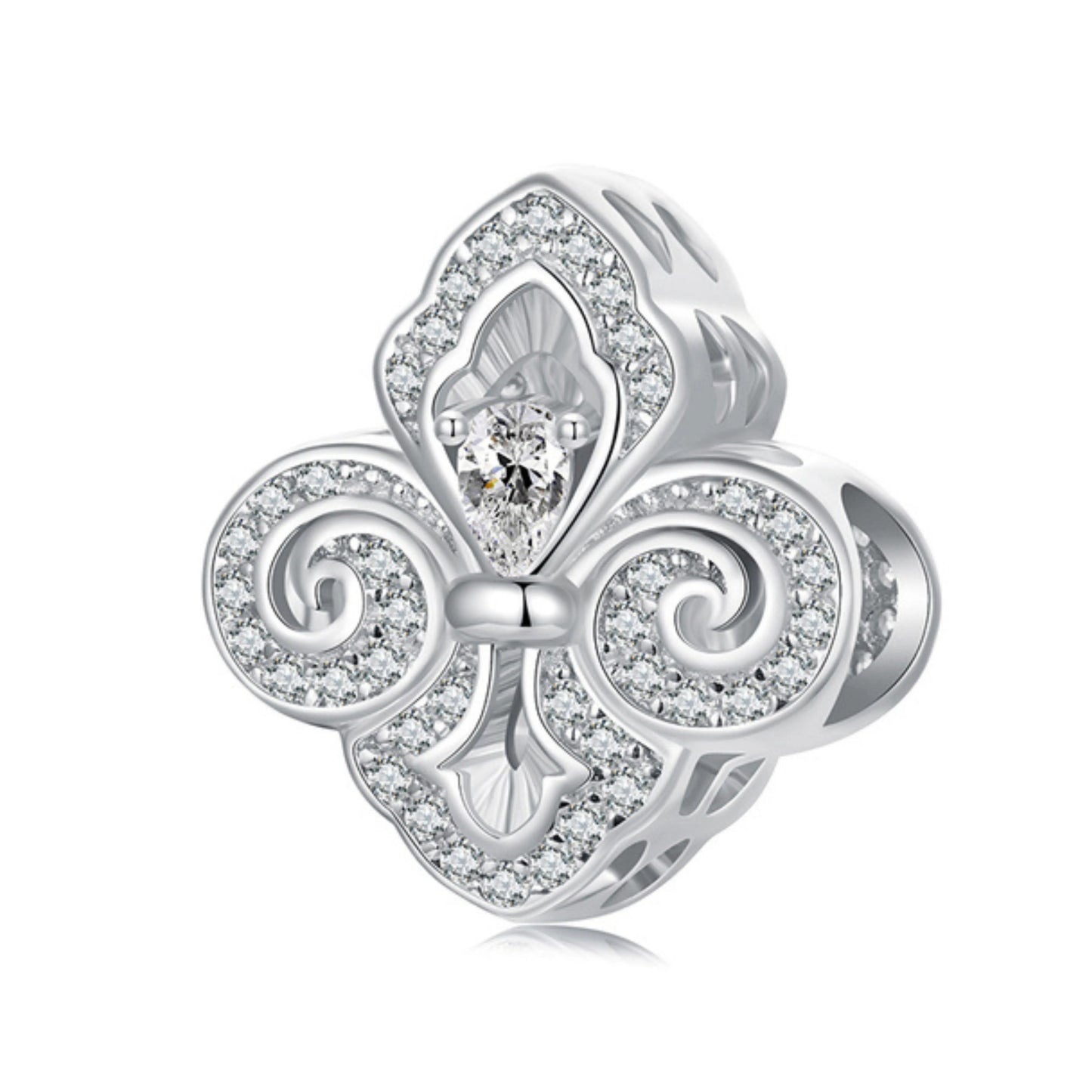 Iris Flower, Star & Heart CZ Charm - MARCOSELLE