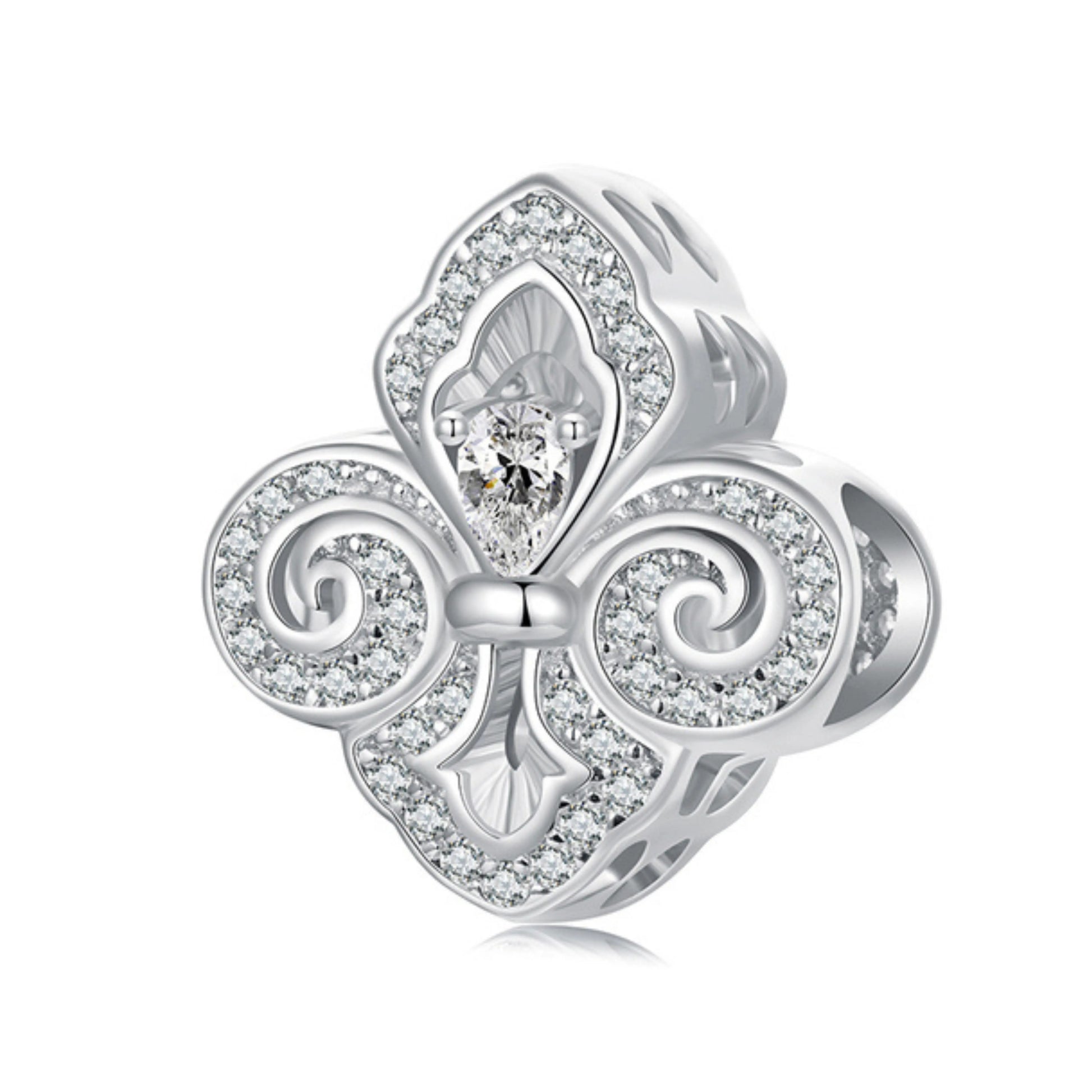 Iris Flower, Star & Heart CZ Charm - MARCOSELLE