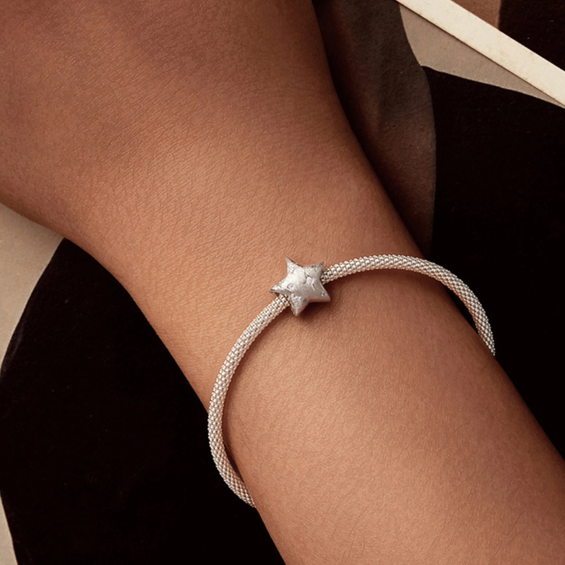 Iris Flower, Star & Heart CZ Charm - MARCOSELLE