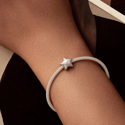 Iris Flower, Star & Heart CZ Charm - MARCOSELLE