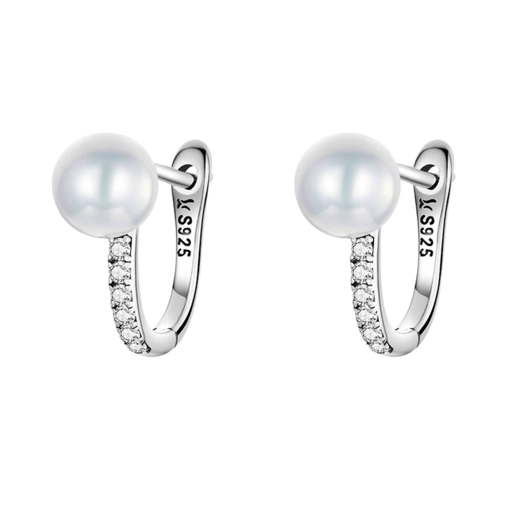 Crystal Pearl & Snowflake Stud Earrings - MARCOSELLE