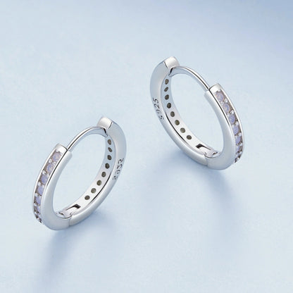 Pink Opal Hoop Earrings - MARCOSELLE